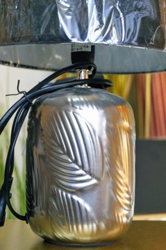 КЕРАМИЧЕСКАЯ ЛАМПА, черно-серебристая