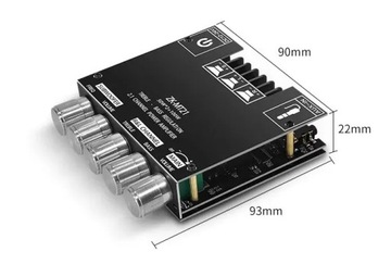 Усилитель BT 2x 50 Вт + 100 Вт Сабвуфер Регулировка звука