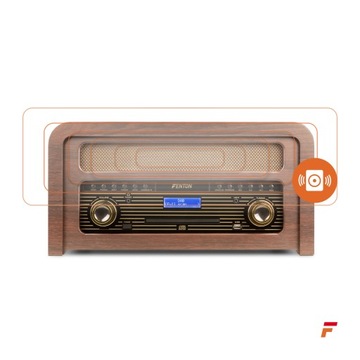 Проигрыватель VINTAGE, стерео BT CD USB, FM-радио DAB+