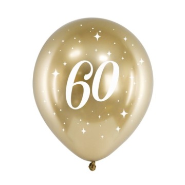 Повітряні кульки GLOSSY 60-TKA 30 см золоті 6 шт.