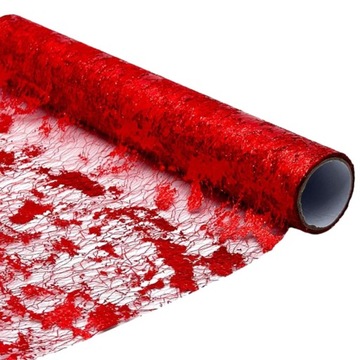 Bieżnik foliowy Dekoracja stołu w jadalni Kwiatowe opakowanie Czerwony