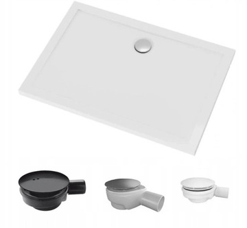 POLSKI BRODZIK POSADZKOWY SLIM 100x70x4,5 SYFON