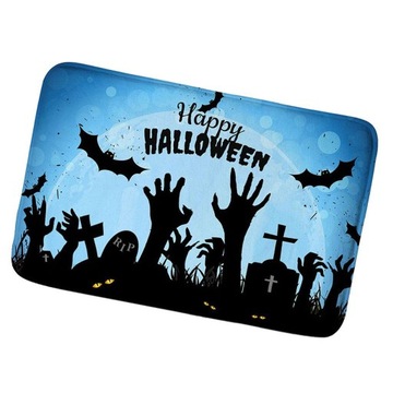 Wesołego Halloween Flanelowe maty podłogowe Wycieraczki 12