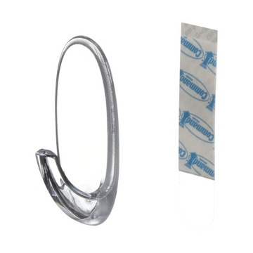 Крючки самоклеящиеся Command прозрачные 2 шт.