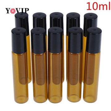 1/2/5/10PCS Empty Amber Glass Essential Oil Roll