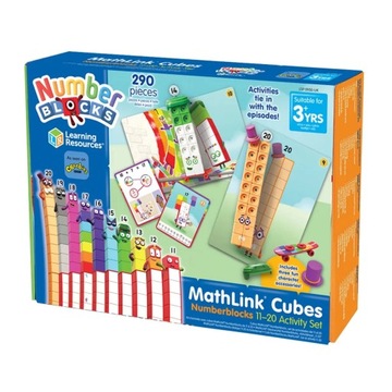 Klocki Kostki matematyczne 11-20 MathLink Cubes