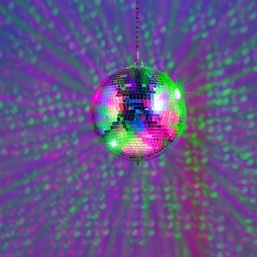 Kula dyskotekowa 30cm z silnikiem i oświetleniem LED (U)