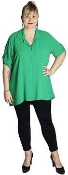 РУБАШКА СО СПИНКОЙ, цвет ЗЕЛЕНЫЙ, размер 54.