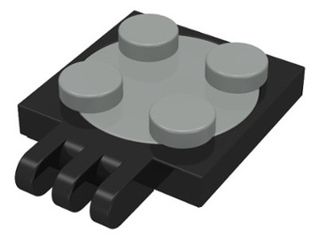 LEGO - Turntable 2x2 Plate (251c01) czarny 1szt.
