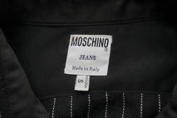 Moschino koszula wełniana vintage w prążki S