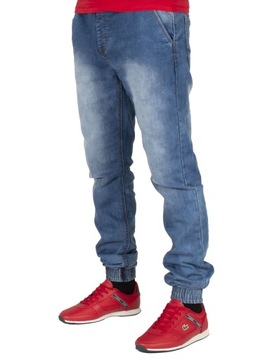 Spodnie męskie jogger jeans W:38 98 CM granat