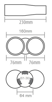 БЕСПЛАТНАЯ ПОДАРКА# НАКОНЕЧНИК ВЫХЛОПНОЙ НЕРЖАВЕЮ НЕРЖАВЕЮЩИЙ ЧЕРНЫЙ ХРОМ 2x76 мм