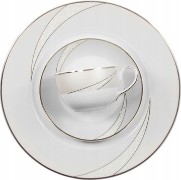 E615 ZESTAW OBIADOWY12/44 YVONNE ĆMIELÓW PORCELANA