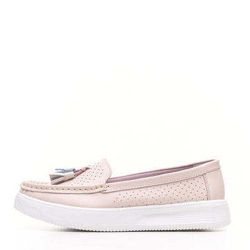 MOKASYNY PÓŁBUTY NA PLATFORMIE DAMSKIE KOLOROWE FRĘDZLE SERGIO LEONE 41