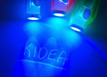 ШПИОНСКАЯ РУЧКА ВИДИМАЯ под светодиодной УФ-подсветкой KIDEA, СИНИЙ