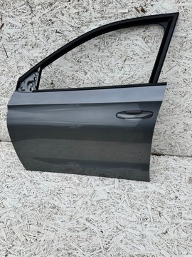 FABIA IV 6VA HB DRZWI LEWE PRZEDNIE PRZÓD SZARE GRAFITOWE LF7C 5X KOMPLETNE