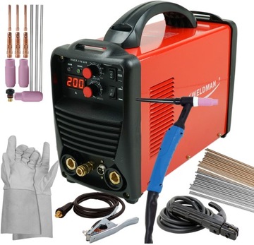 Spawarka inwertorowa TIG DC 200 Puls HF 200A 230V