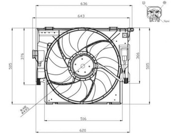 VENTILÁTOR CHLADIČŮ BMW 3 F34 3.0 F31