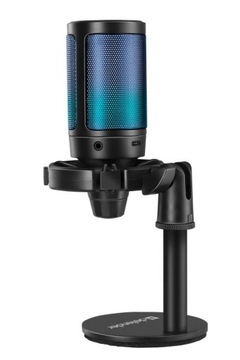 Mikrofon Defender PODŚWIETLANY RGB LED przewodowy USB typu C