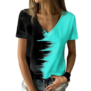 T-shirt z krótkim rękawem i dekoltem w szpic