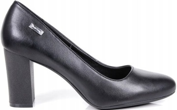 CZARNE BUTY DAMSKIE CZÓŁENKA NA SŁUPKU SERGIO LEONE ELEGANCKIE