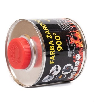 ТЕРМОСТОЙКАЯ КРАСКА ДЛЯ ГРИЛЬ-ПЕЧИ Глушитель дымохода, ЧЕРНАЯ, ПРОЧНАЯ 0.5Л