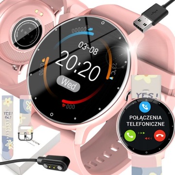 ZEGAREK SMARTWATCH DLA DZIEWCZYNKI ROZMOWY SMS POLSKIE MENU 2 PASKI