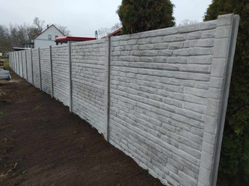 Бетонный забор, бетонные плиты, плиты для забора, H215см