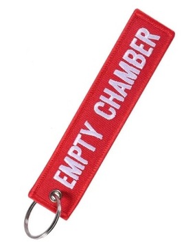 * Zawieszka EMPTY CHAMBER (jak RRB) CZERWONA (HAFT) *