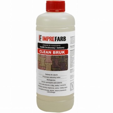 CLEAN BRUK preparat do czyszczenia kostki brukowej betonu 1L IMPREFARB