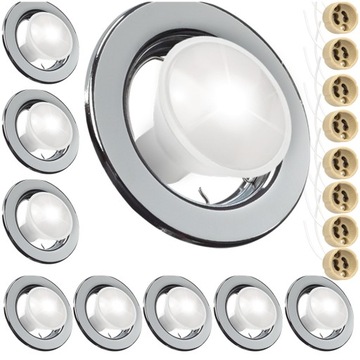 8x OPRAWKA SUFITOWA METALOWA DO ŻARÓWEK LED