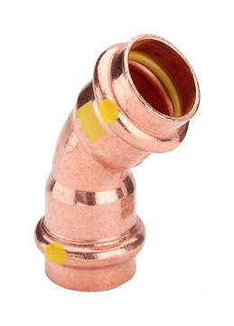 Kolanko kolano miedziane Viega ŁUK 45 stopni 22 mm PRESS ZACISK