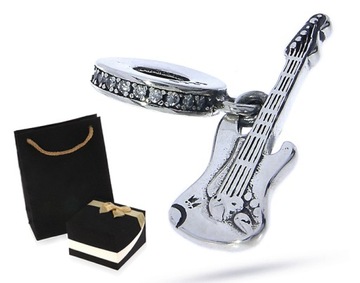 Charms srebr* 925 gitara prezent dziewczyn* LgB156