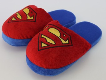 SUPERMAN DC kapcie welur 40,5 pantofle wyszycie