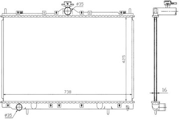 CHLADIČ MOTORU MT MITSUBISHI GRANDIS 2.4I 16V 03>
