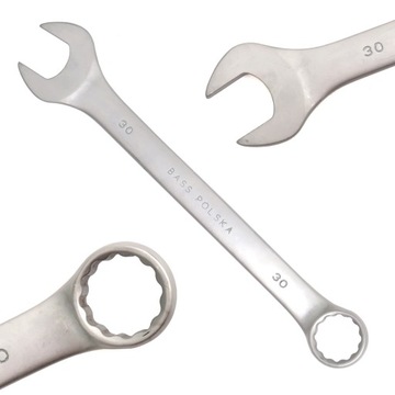 BASS KLUCZ PŁASKO-OCZKOWY PŁASKI OCZKOWY CRV 30mm