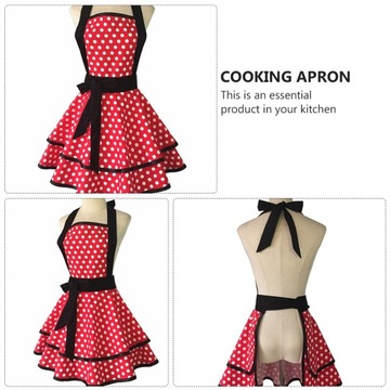ФАРТУК ИЗ ХЛОПКА С ТОЧКАМИ КУХОННОЕ ПЛАТЬЕ