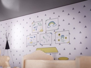 Деревянный кукольный домик с мебелью, 70 см, серый