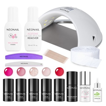 NEONAIL Zestaw do manicure ADORABLE Starter Set - Lampa LED 21W/48