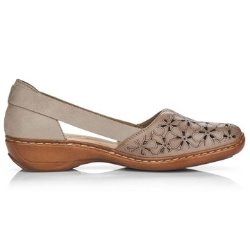 Beżowy Skóra ekologiczna Buty Rieker r.39