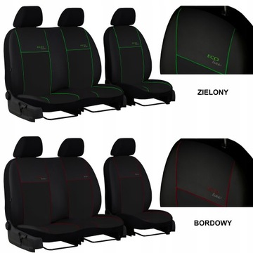 SKÓRA POKROWCE MIAROWE DO PEUGEOT EXPERT 3 2+1