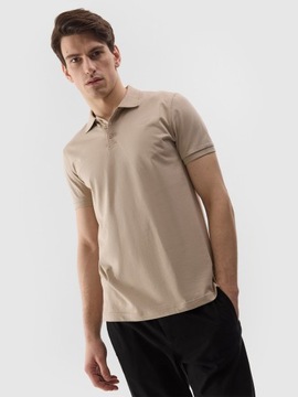 Koszulka męska POLO 4F M129 bawełniana beżowa XL