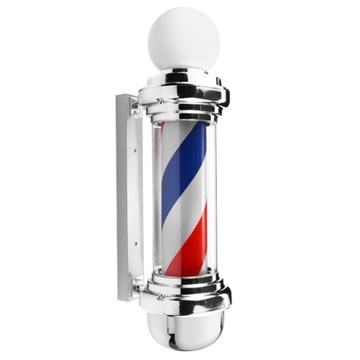 SŁUPEK BARBERSKI ZNAK REKLAMA BARBER LAMPA KULA