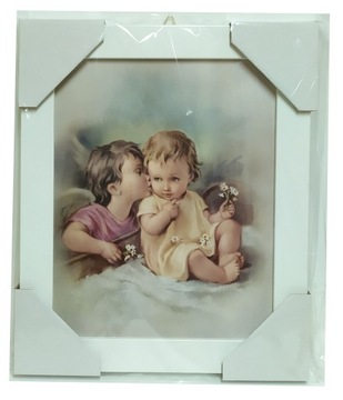 НАСТЕННЫЕ КАРТИНЫ АНГЕЛ, АНГЕЛ-ХРАНИТЕЛЬ, БЕЛАЯ РАМА