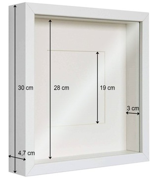 3D глубокая рамка-коробочка 30х30 см для поделок из мха