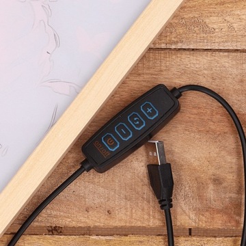 Большая деревянная рама с подсветкой 22x32см