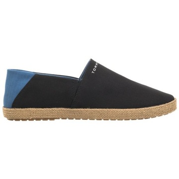 Buty Espadryle Męskie Tommy Hilfiger Espadrille Core Textile Czarne