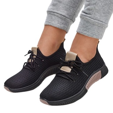 CZARNO-BRĄZOWE DAMSKIE BUTY SPORTOWE KETETI 37