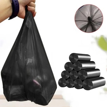 WORKI NA ŚMIECI CZARNE MOCNE KOSZ 35L / 15szt