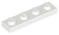 LEGO 3710 Płytka 1x4 Biały White 20 szt. NOWA
